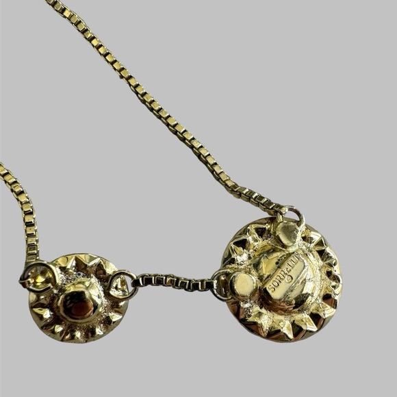Sorrelli Dua Adjustable Choker Necklace Bright Gold Tone Finish with Crystal - Picture 4 of 5